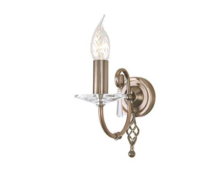 Elstead Aegean - 1 Light Indoor Candle Wall Light Aged Brass, E14
