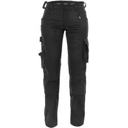 DASSY Dynax Women Arbeitshose mit Stretch und Kniepolstertaschen - schwarz - 44