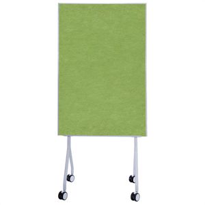 Floordirekt Moderationstafel GIANT, mit Rollen, Filz, pinnbar, beidseitig nutzbar, grün, 80 x 120 cm