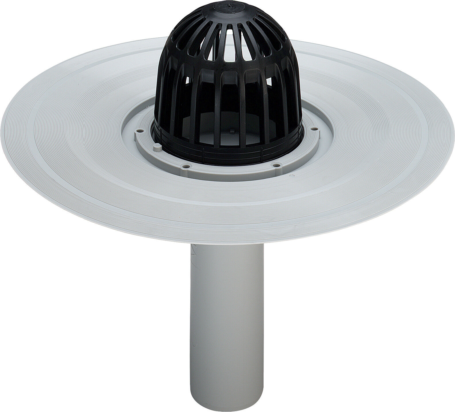 Viega balcon / terrasse Advantix 289393 DN 50, plastique gris, siphon vertical, avec bac à gravier