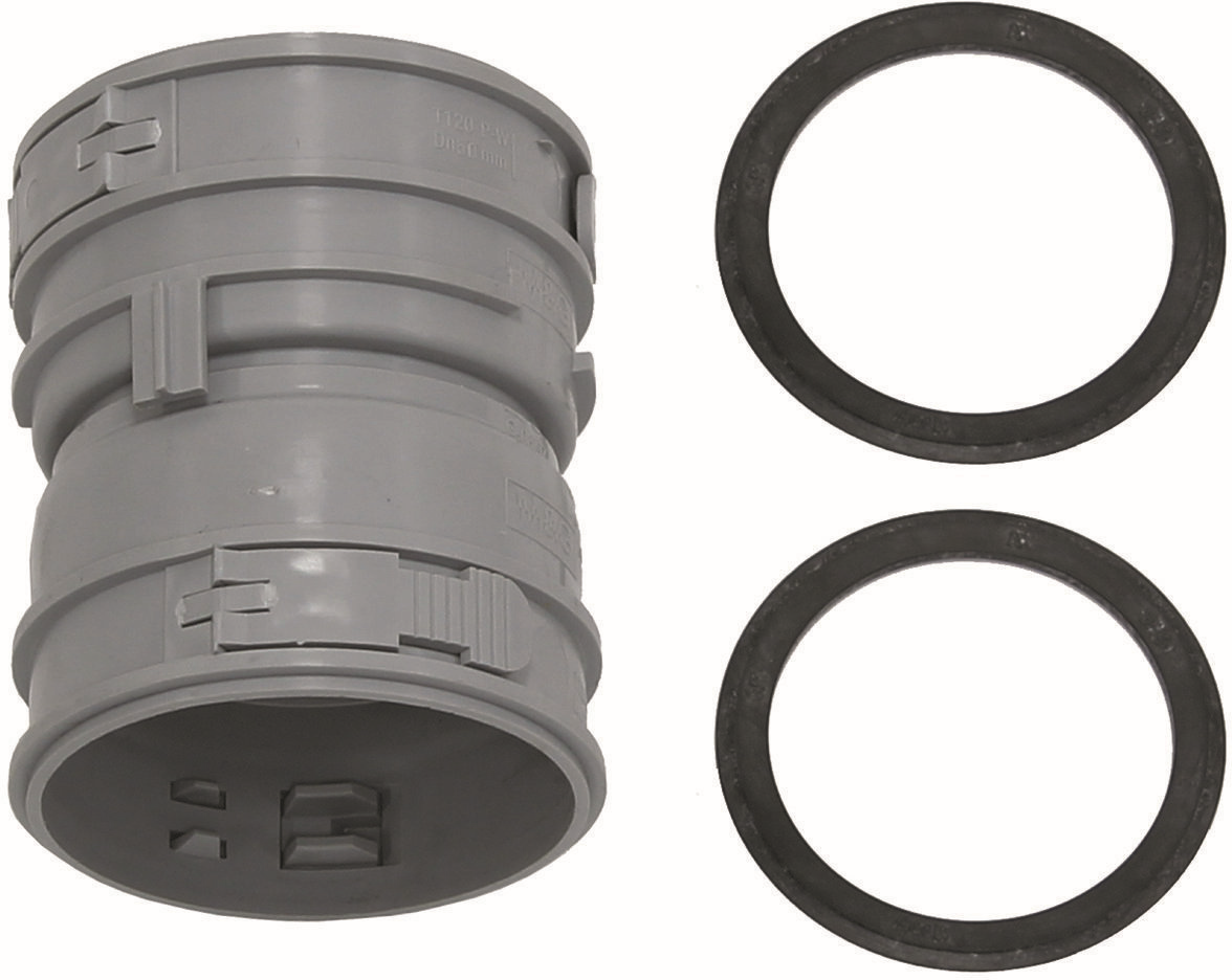 Pièce de raccordement Vaillant 0020077525 DN 60, pour tuyau d'échappement flexible, PP
