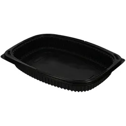 MONOUSO - Wiederverwendbare Plastikbehälter aus PP Schwarz 1050ml 25,5x18,9x4,5cm (320 Stück)