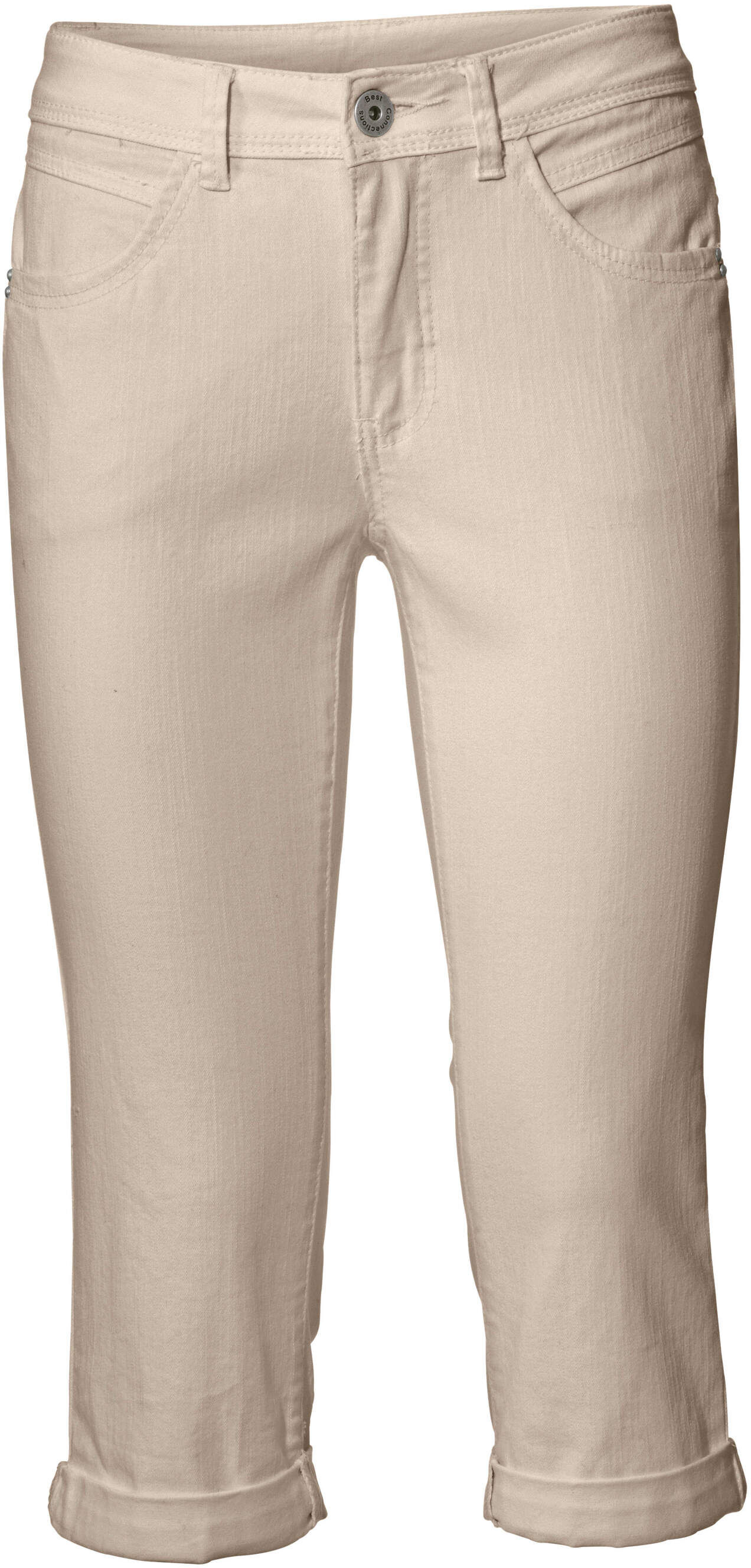 Röhrenhose HEINE "Bauchweg-Hose Bauchweg-Hose in Röhrenform", Damen, Gr. 36, N-Gr, sand, Modisch, slim fit, Hosen Röhrenhose