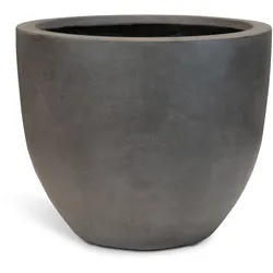 Roccastone mattes Bodengefäß Classic aus Beton Ø 55 cm, Höhe 46 cm anthrazit