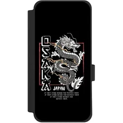 Nivocase Klapphülle für Google Pixel 10 Pro XL Handyhülle aus Kunst Leder NIVOflip schwarz Drache Japan (Google Pixel 10 Pro XL), Smartphone Hülle, Schwarz