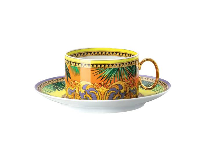 Versace Tasse avec soucoupe Versace Jungle Animalier Multi
