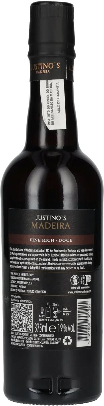 Justino's Madeira Wines Justino's Madeira FINE RICH 19% Vol. 0,375l