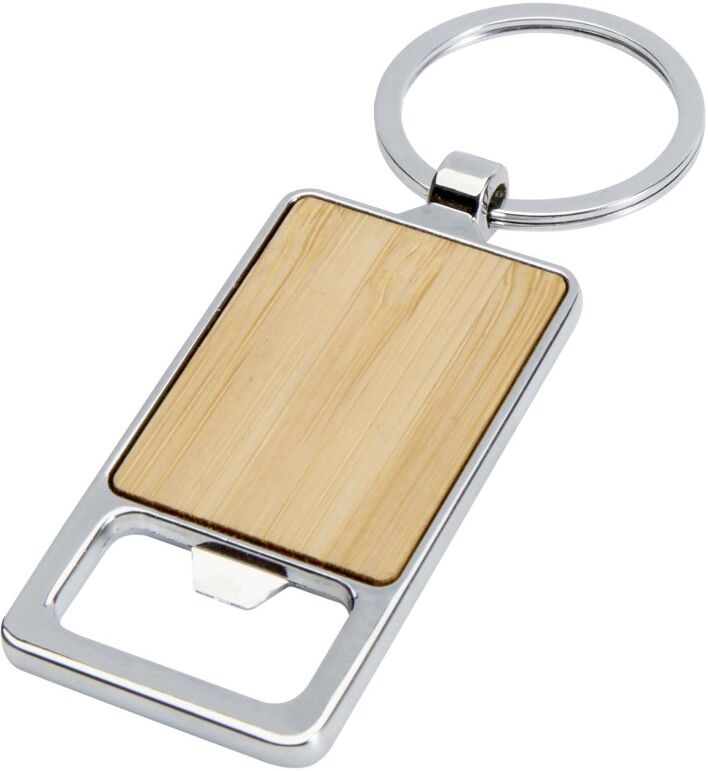 Porte-clés décapsuleur personnalisable en bambou Snapper naturel