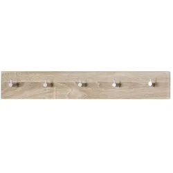 Wandgarderobe   ¦ holzfarben ¦ MDF-Platte,Metall ¦ Maße (cm): B: 57 H: 8 T: 5.0