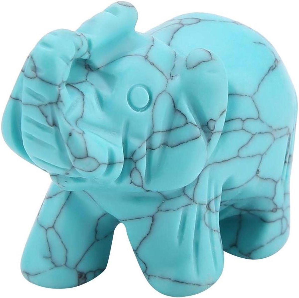 Allecto Plus Jade Gelukkige Olifant Natuursteen Decoratie Figuur 3,5 cm