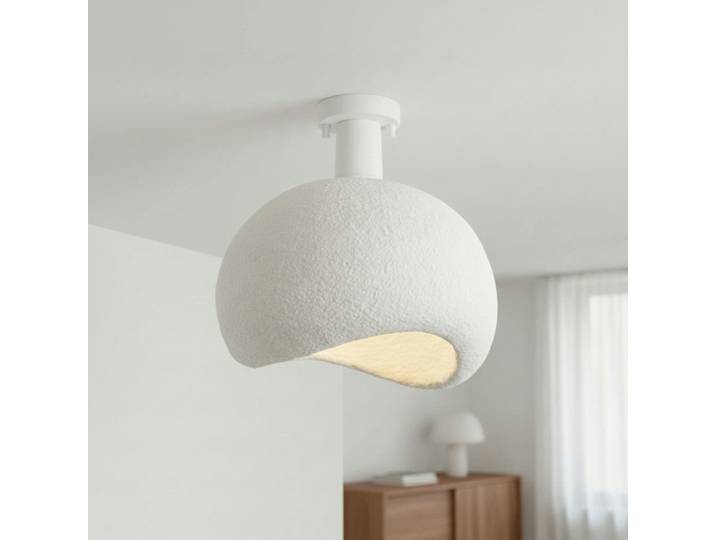 Plafonnier blanc design organique 34 cm NOXIS