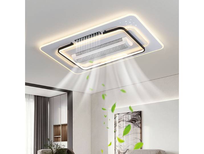 Invisible sans lame LED ventilateur de plafond lumière télécommande ventilateur de plafond lampe décor à la maison salon chambre