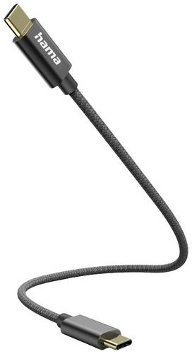 Hama USB-Ladekabel USB 2.0 USB-C Stecker, USB-C Stecker 0.20m Schwarz 00201604