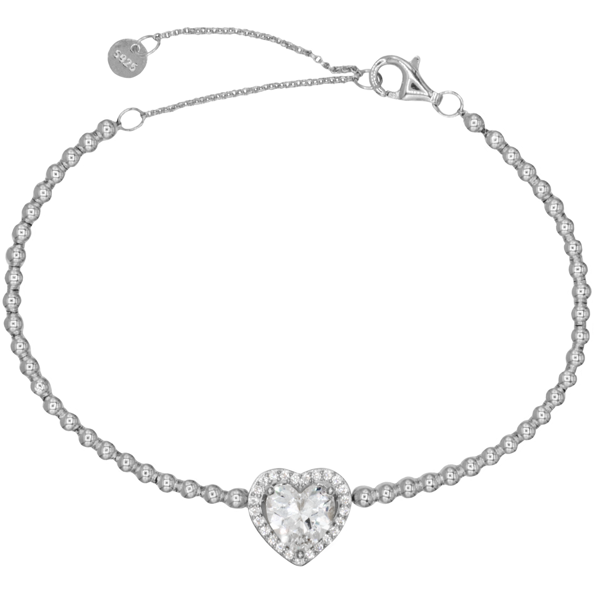 Jacques Lemans Armband Herz Sterlingsilber mit Zirkonia