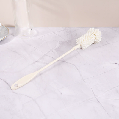 Smart Shopping Spot Long Handle Cup Brush For Tea Stains, Non Dead Sponge For Baby Bottles And Vases white