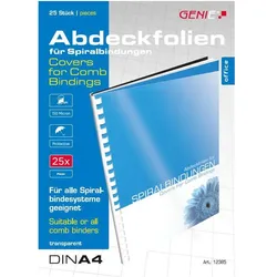 GENIE Transparente Deckblätter DIN A4 25 Stück