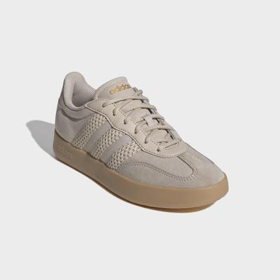 Sneaker ADIDAS SPORTSWEAR "BARREDA", Damen, Gr. 40,5, beige (wonder beige, wonder beige, gold metallic), Leder, Textil, Schuhe Sneaker