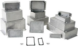 Gainta Gepoedercoate aluminium behuizing met flens