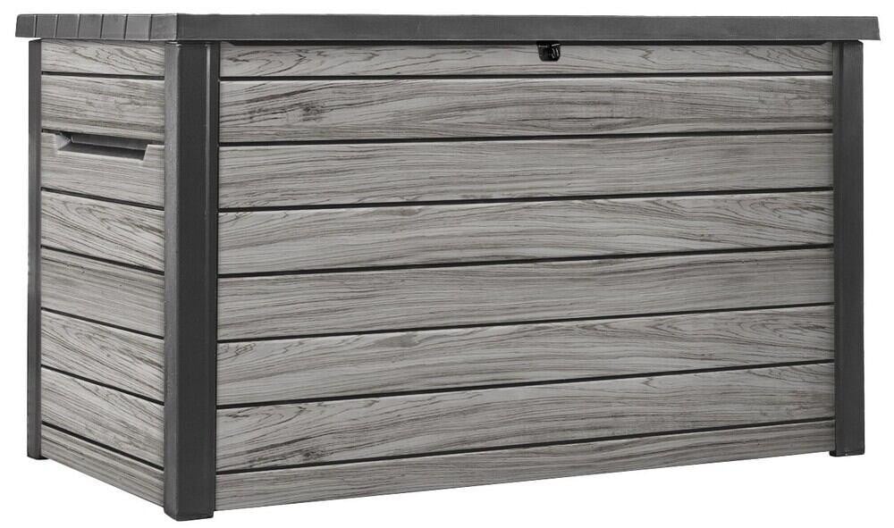 Keter Signature horizontale opbergbox voor de tuin, 870 liter, stormgrijs, 263824