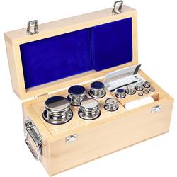 Kern 314-09 Gewichtssatz, E2, 1 g - 10 kg, Knopf, Edelstahl poliert, im Holzetui