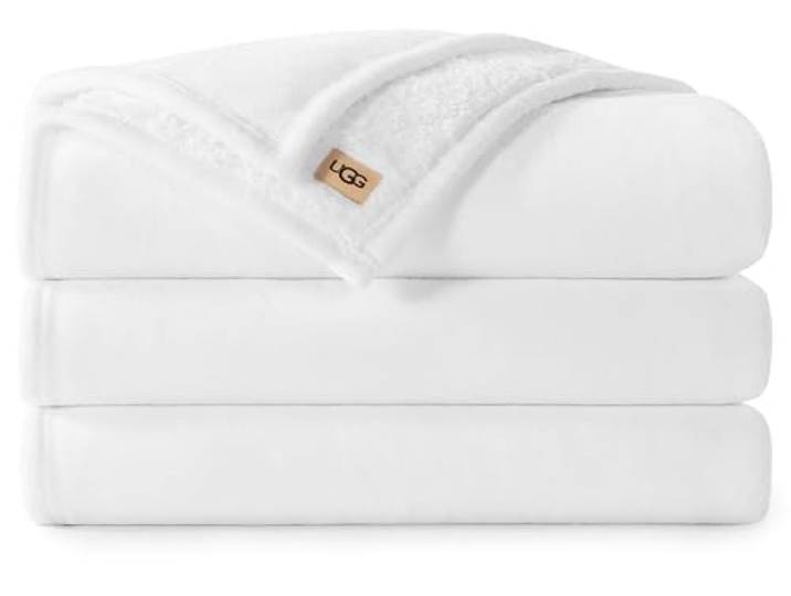 UGG Ariana King/California King Decke, Fleece, flauschig, wendbar, weich, flauschig, gemütlich, warm, übergroße Decke, maschinenwaschbar, Schlafzimmerdekoration für große Couch, Bett, 279,4 x 228,6 cm