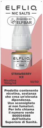 Elfbar Elfliq Strawberry Ice Liquido Pronto 10ml Fragola Ghiaccio