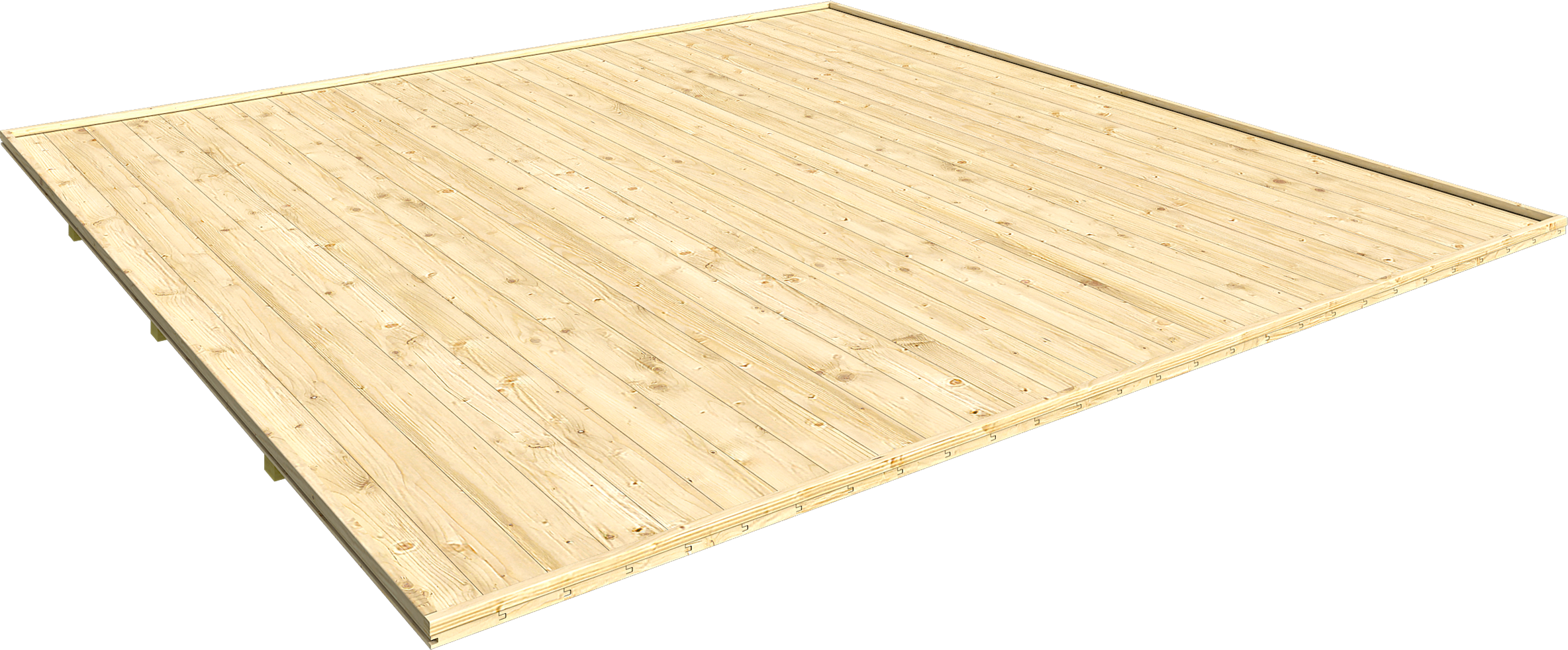 Gartenhaus-Fußboden WEKA "für Gartenhaus Batu 2", beige (naturbelassen), B:250cm T:250cm, Massivholz, Gartenhaus-Fußböden, Gartenhaus-Fußboden