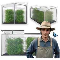 GARMIO® Frühbeet Mini Gewächshaus Protea mit Dachfenster, UV-Schutz, Alu Frühbeet, Mini-Gewächshaus, Treibhaus, Frühbeetkasten