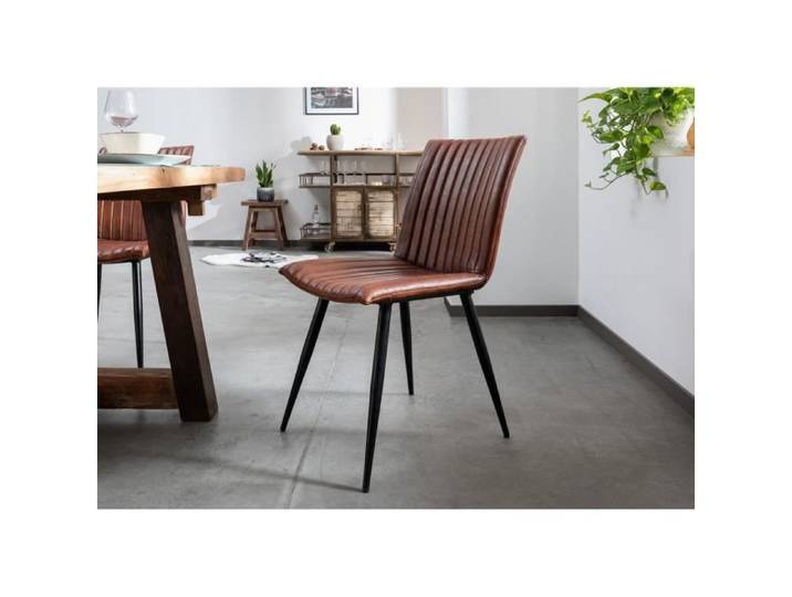 Chaise - Cuir (Cognac) - IRON LABEL 10