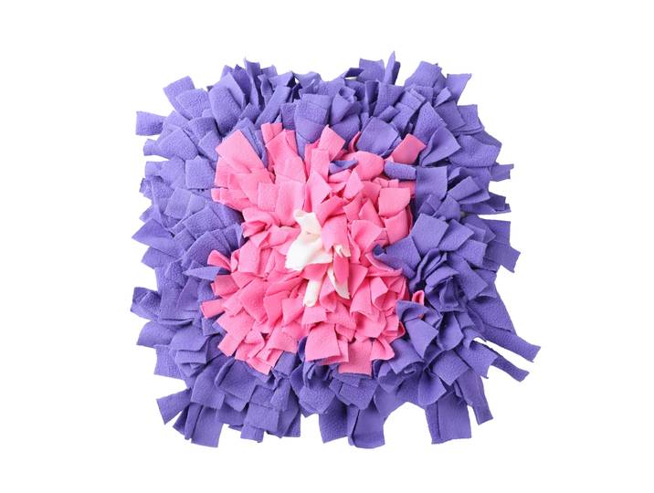 Schnüffelteppich 45 x 45 cm violett/rosa/weiss
