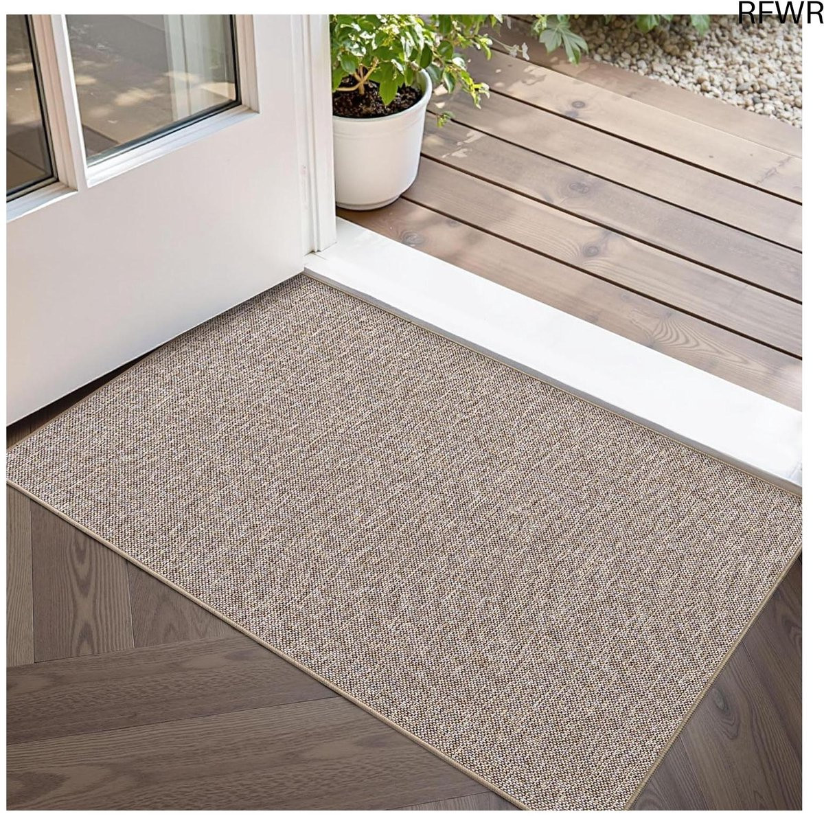 RFWR Antislip Binnendeurmat Khaki - Wasbare en Absorberende Instapmat - 44 x 75 cm