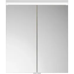 burgbad Lin20 Spiegelschrank LED-Beleuchtung, 2 Türen, 600x700x170mm, SPQK060F5355, Farbe: Eiche Dekor Cashmere