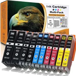 10er Set D&C Tinte für Canon Pixma TS6351 Druckerpatronen kompatibel Canon Pixma TS 6351 Drucker