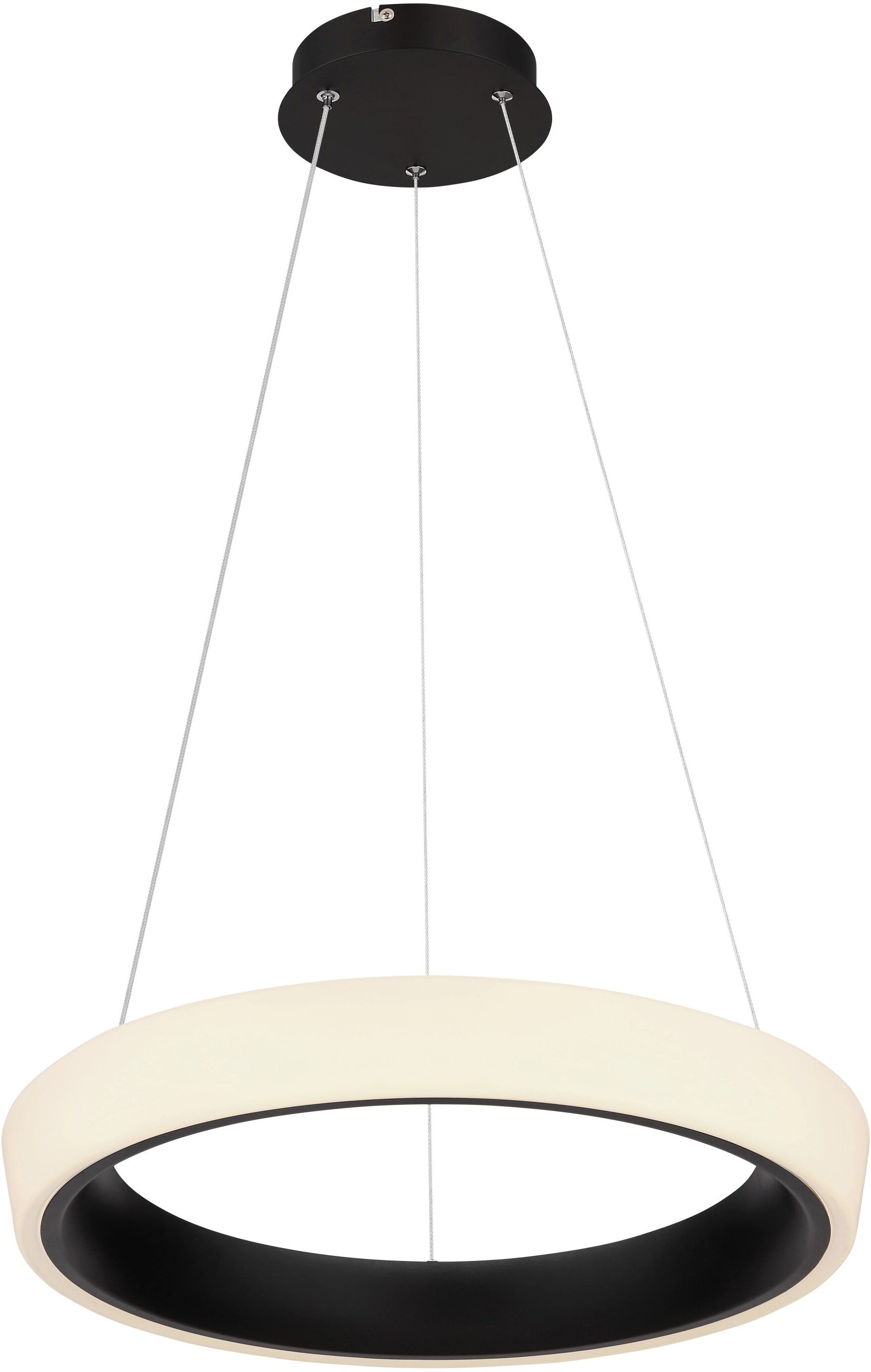 GLOBO LIGHTING LED-Hängeleuchte "TABANO", schwarz (schwarz matt), 1 Stk., Leuchten, Hängelampe, opal, Design, Esszimmer, Esstisch