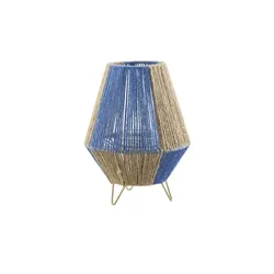 HOME STORY Laterne   ¦ blau ¦ Metall,Glas,Naturfaser ¦ Maße (cm): H: 20,5  Ø: 18.0