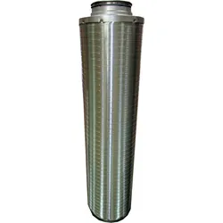 Schalldämpfer DN160 L:1000mm mit 50mm Dämmung, für CWL