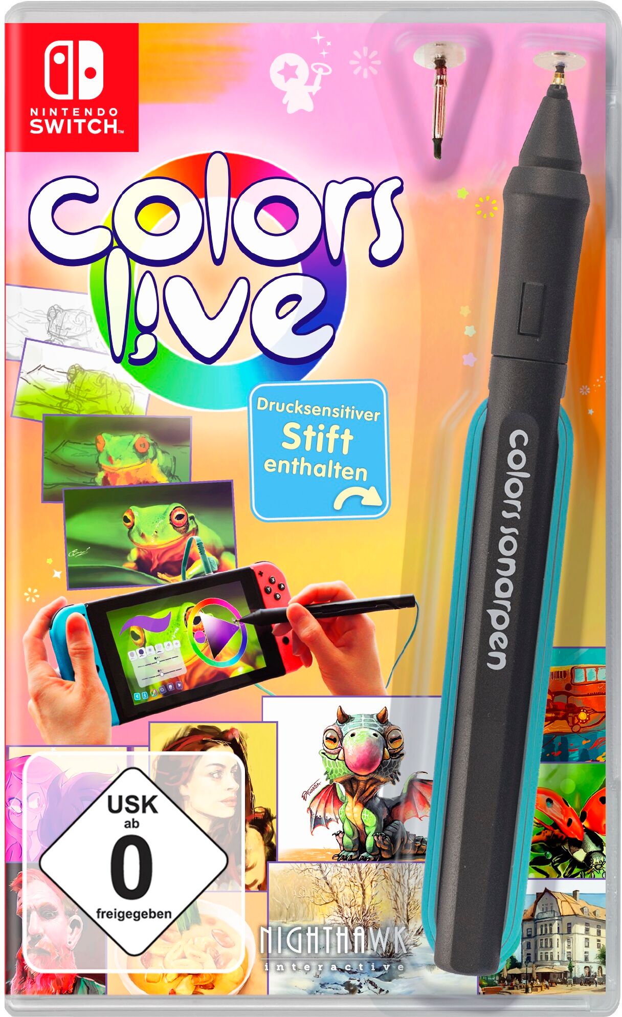 NIGHTHAWK Spielesoftware "Colors Live (inkl. SonarPen)", bunt (weiß, neutral), Nintendo Switch, Spielesoftware, Spielesoftware