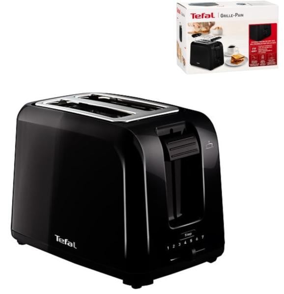 Tefal TT1A28 broodrooster met 2 sleuven, Zwart, 800 W
