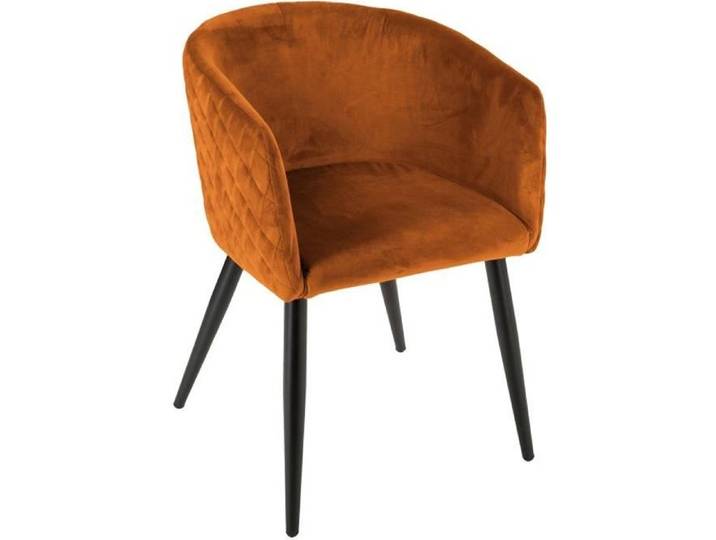 Fauteuil  Marlo  velours ambre - Atmosphera Créateur d'intérieur