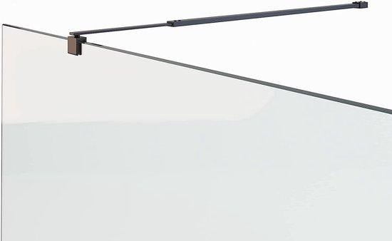 Verstelbare stabilisatorstang voor glazen douchecabines, 73 tot 121 cm