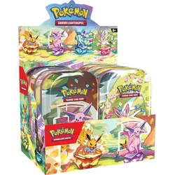 Pokemon Prismatische Entwicklungen Mini Tin Display