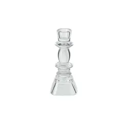 HOME STORY Kerzenhalter   , transparent/klar , Glas , Maße (cm): B: 7 H: 15,5