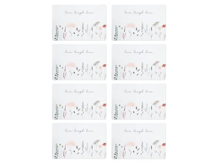 Zeller 50662 Platzset Flowers, 8er Set, Kunststoff