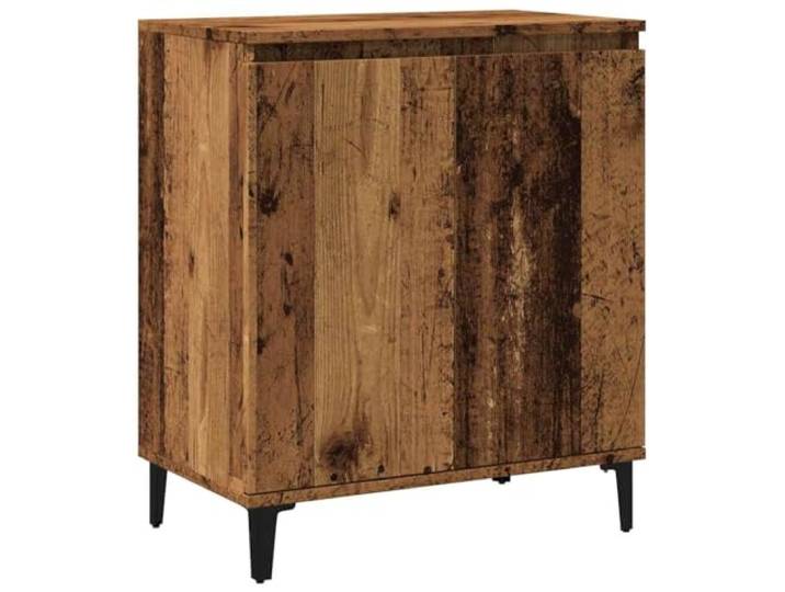 Kaorsrow Sideboard Altholz-Optik 60x35x70 cm Kommode mit 2 Fächern Kompakter Beistellschrank im Vintage-Look für Wohnzimmer und Flur, bietet 60 kg Belastbarkeit und Stabilität.