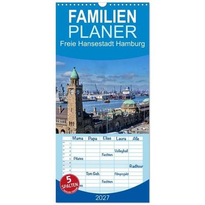 Familienplaner 2027 - Freie Hansestadt Hamburg mit 5 Spalten (Wandkalender, 21 x 45 cm) CALVENDO