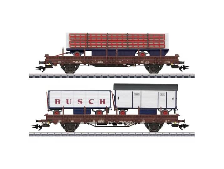 Märklin 45042 H0 set van 2 goederenwagons circus Busch der DR