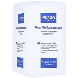 URGO Mullkompressen 7,5x7,5 cm unsteril 100 St