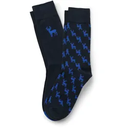 Tchibo - 2 Paar Socken - Herren - Gr. 44-46 - dunkelblau/print