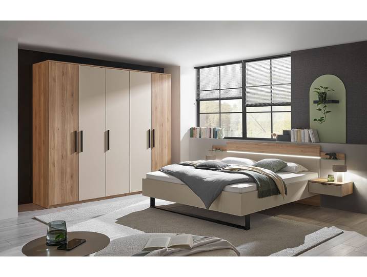 Ensemble de lit éclairé Westcliff 180 x 200cm Marron