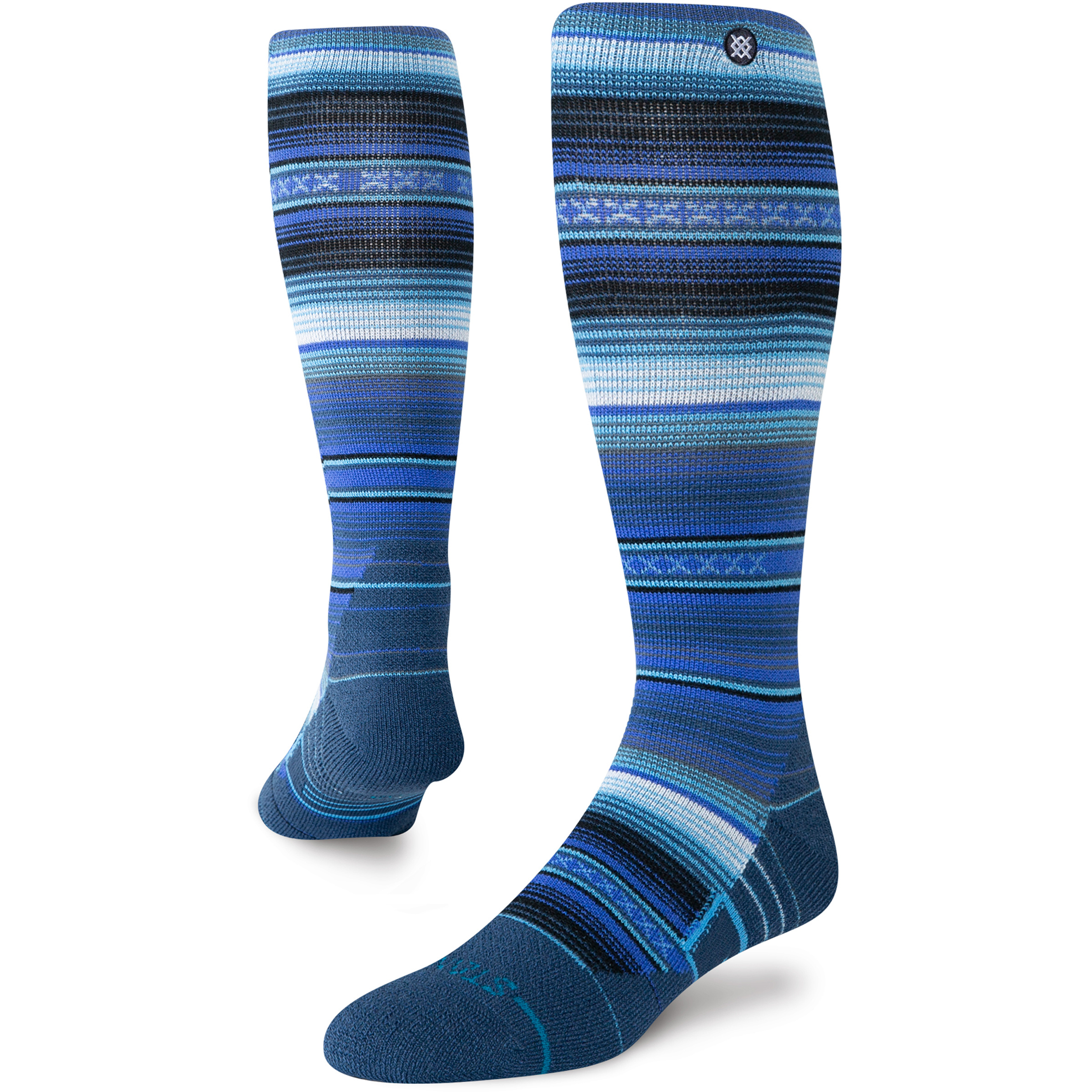 Stance Curren Mid Wool Snow Skisocken blau Größe 43 Trekking Hautfreundlich Merinowolle